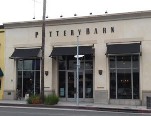 Pottery Barn's commercial awning with black awning fabric