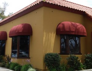 Red dome commercial awnings in Van Nuys