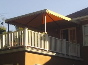 Residential patio shade awning with custom awning fabric in Van Nuys