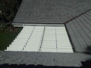 Residential slide on wire awning from the top
