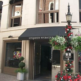 Stephen Webster custom storefront awning