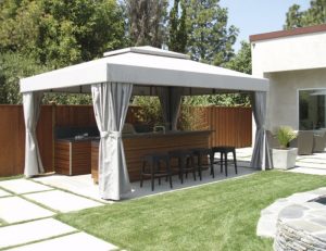 Residential cabana for an outdoor kitchen area