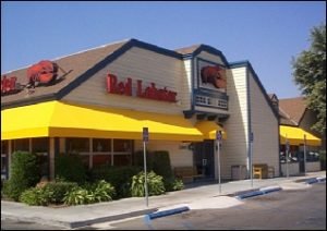 Yellow window awning for Red Lobster in Van Nuys