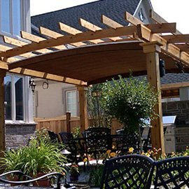 Outdoor wooden Van Nuys garden canopy